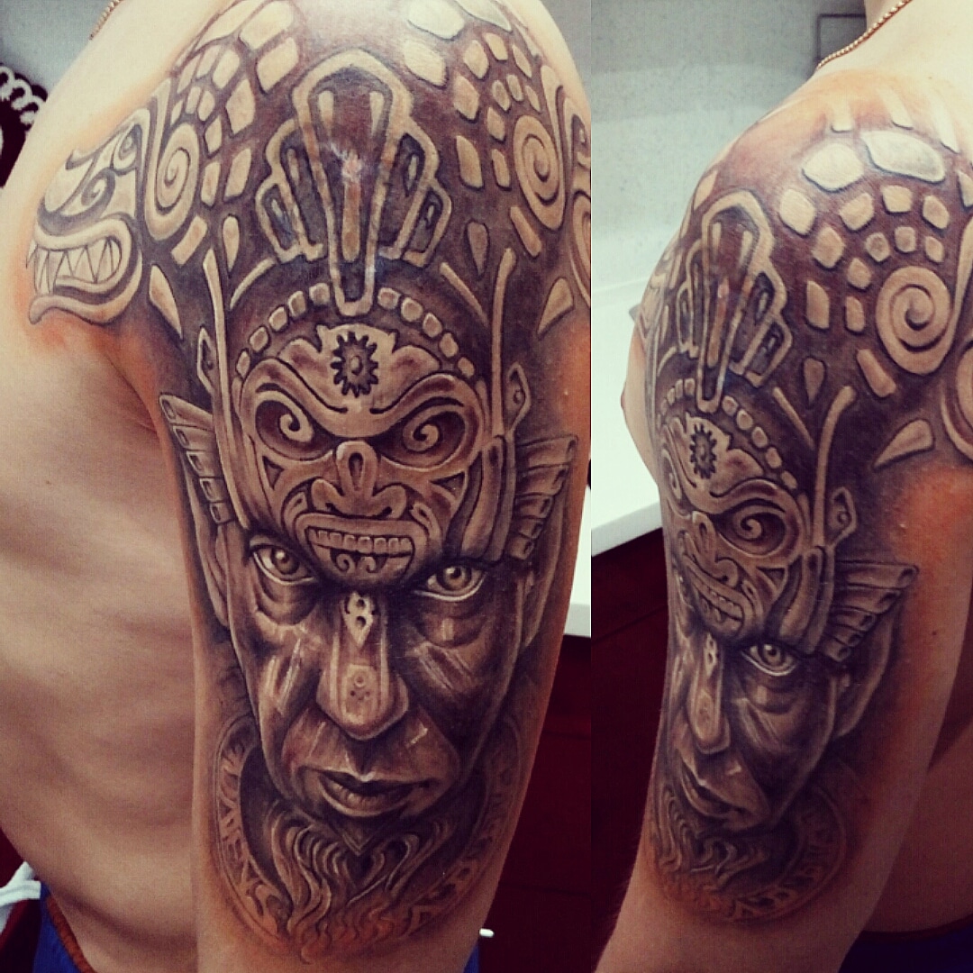 Племенные татуировки индейцев майя и маори